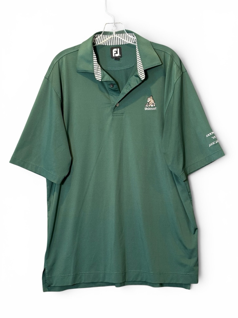 Oakmont Country Club Footjoy L Green Polo Golf Shirt Loch Lomond Squirrel Logo
